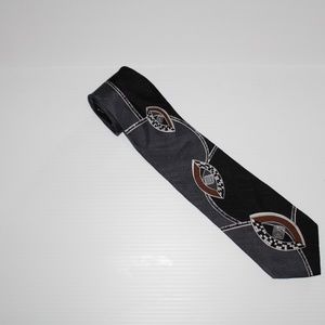 Bugati Mens Tie, Black with Oblong Design Italian